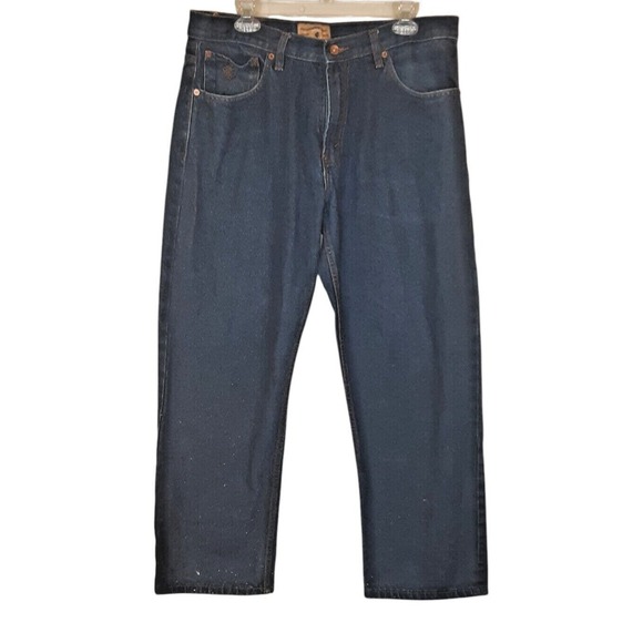 Rocawear Other - Rocawear Denim Jeans Mens 36x30 Dark Blue Straight Fit Speckled Leg 5 Pocket